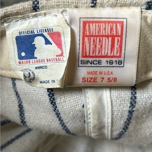 VINTAGE American Needle New York Yankees 100%Wool Fitted Baseball Hat - Picture 7 of 7